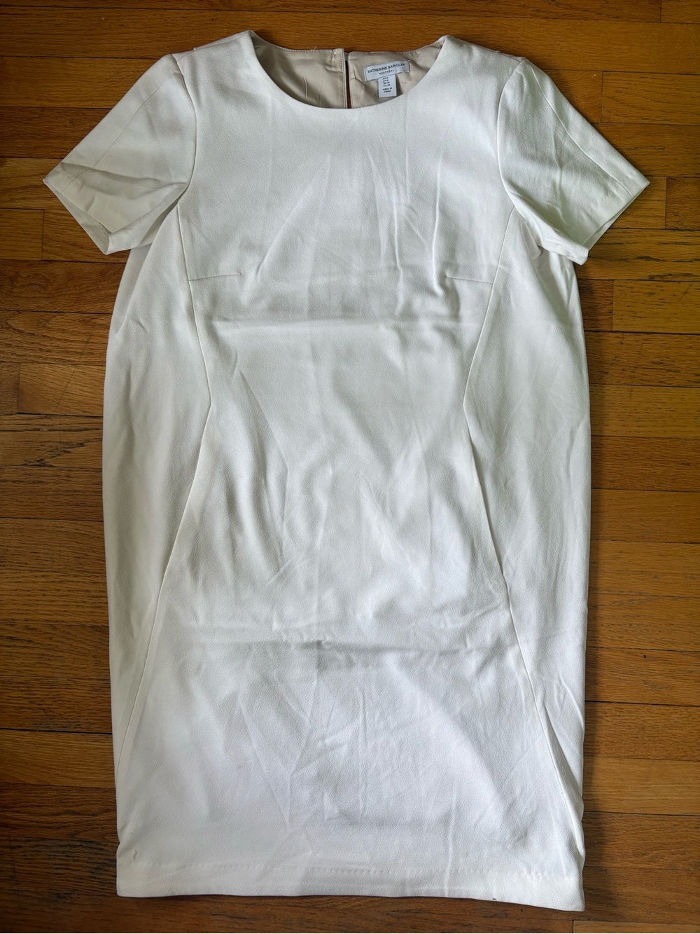 Katherine Barclay White Short Sleeve Sheath Dress